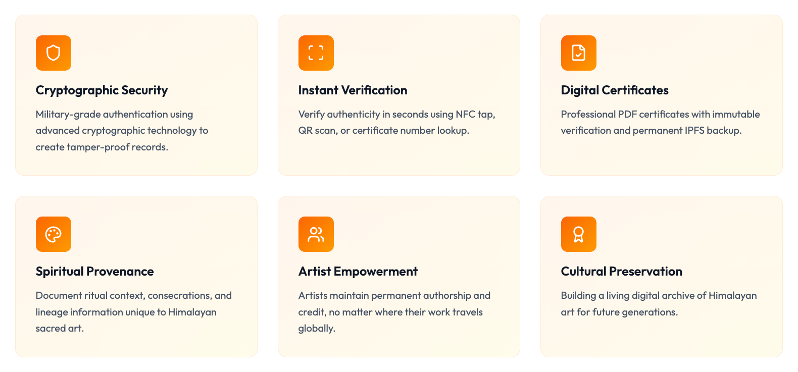 provenance and certification 