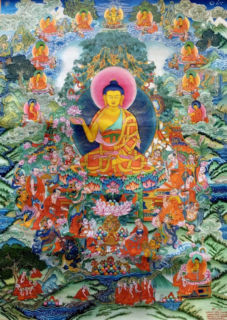 Teaching at Vulture Peak, Rajagriha