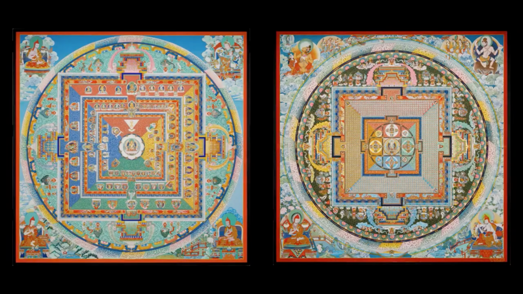 Mandala of Two Realms, Vajradhatu and Garbhadhatu at Toga Meiso no Sato meditation center.
