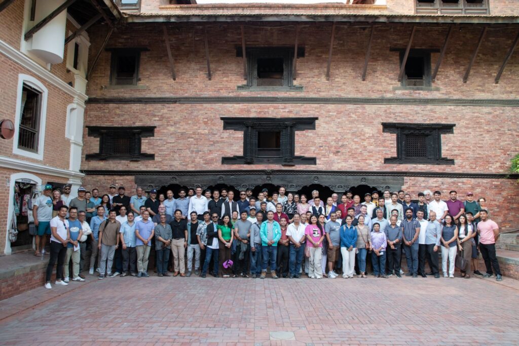 Gathering of artist, collectors, and audience at the opening of exhibition by HAC at Patan Museum on May 15, 2025.